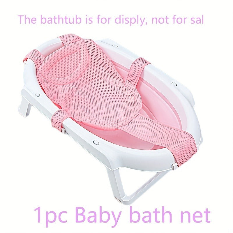 Baby Bath Cushion Pad, Newborn Bathtub Mat, Infant Bath Supporter Net, Baby Bathtub Pillow, Nonslip Floating Bathing Tub Seat