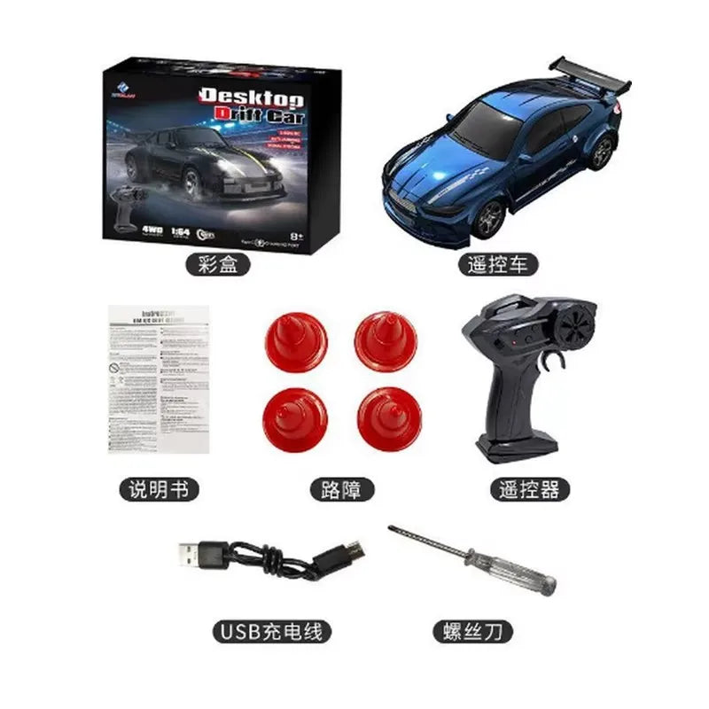 Fqd23 Fqd25 1/64 Rc Car 2.4g 4wd Mini High Speed Racing Car Simulation Car Model Toy Remote Control Drift  For Kids Gifts
