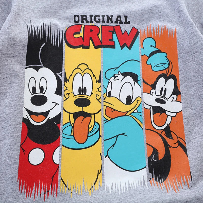 Fashion Baby Boys Clothing Set Summer Children Cartoon Mickey Mouse T-Shirt Denim Shorts 2Pcs Kids Tracksuits 2 3 4 5 6 Years