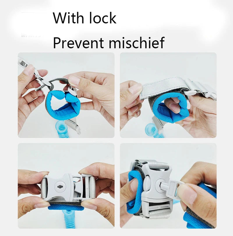 2 in 1 Baby Harness Belt Leashes+Anti Lost Wrist Link,Child Anti Lost Leash Baby Cute Harness Belt Strap Hold Kids Wrist Link