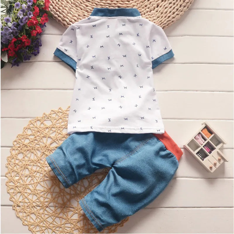 New Summer Baby Clothes Suit Children Boys Fashion T-Shirt Shorts 2Pcs/Set Infant Outfits Toddler Casual Costume Kids Tracksuits