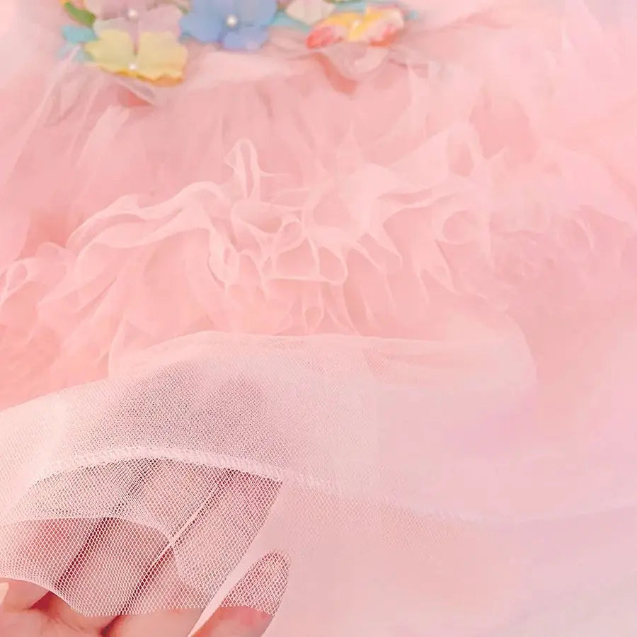 Spring And Autumn New Baby Girl Princess Dress, Sweet Flower Butterfly Children'S Long Sleeve Clothes For Babies Aged 0-3 Years