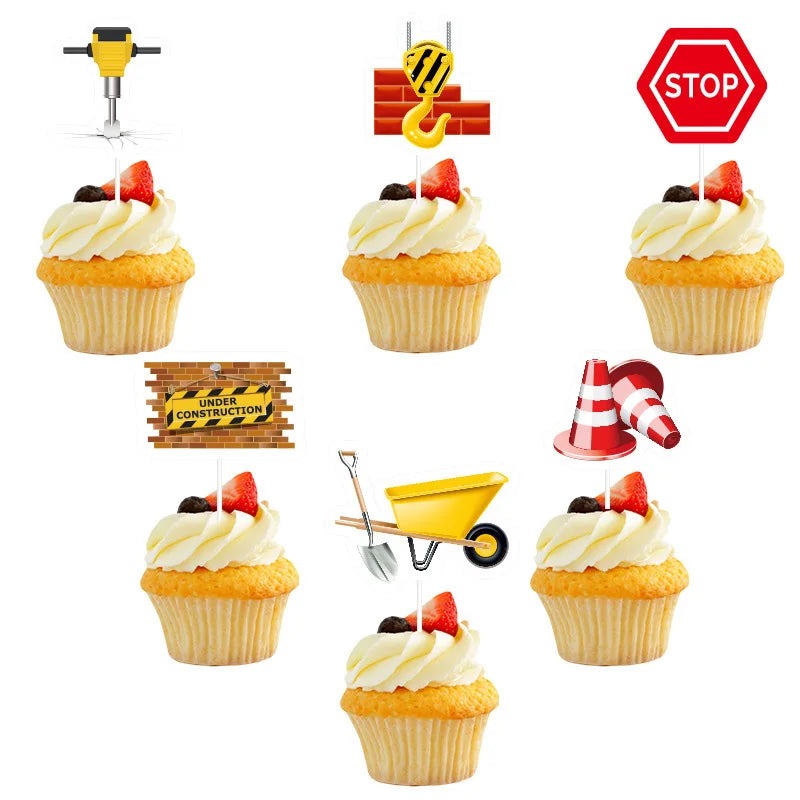 Happy Birthday Banner Construction Party Decorations Supplies for Boy Construction Birthday Banner Excavator Dump Truck Tractor