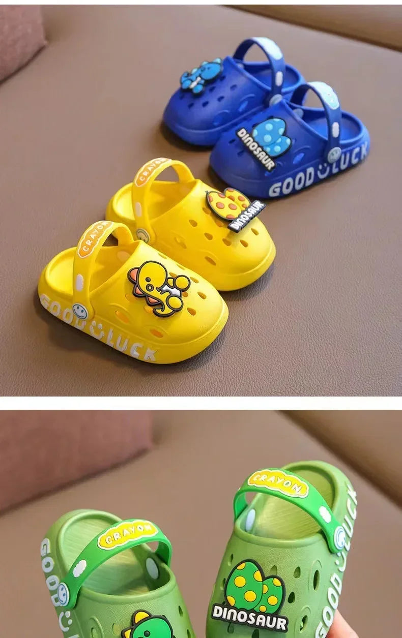 Cute New Animal Baby Boys Slippers Summer Kids Cartoon Sandals Toddler Beach Shoes Girls Cute Slides Children Slippers