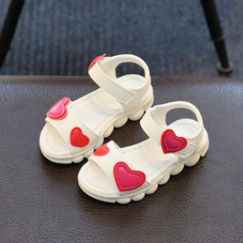 Sandalias New Children Sandals for Girls Korean Fashion Open Toe Anti Slip Beach Sandals Casual Comfortable Soft Sole Kids Shoes