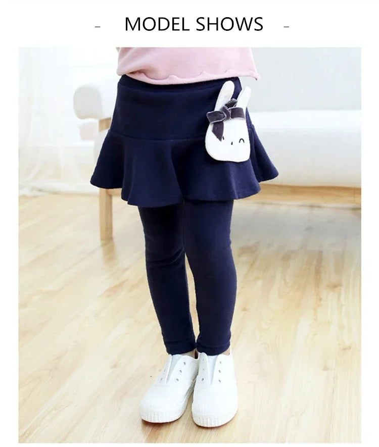 New Baby Girls Leggings Lace Princess Skirt-pants Spring Autumn Children Slim Skirt Trousers for 2-7 Years Kids Clothes