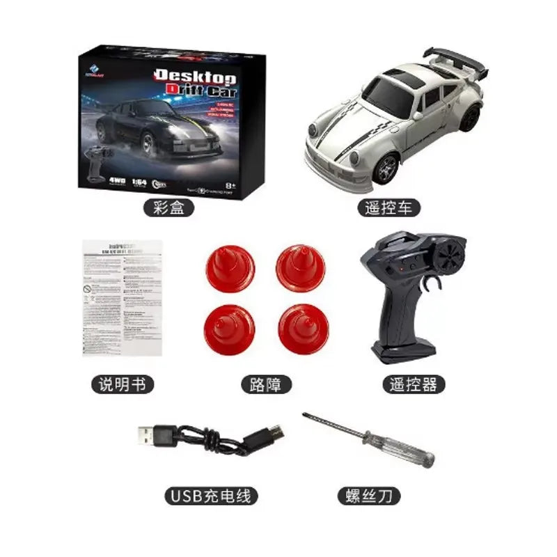 Fqd23 Fqd25 1/64 Rc Car 2.4g 4wd Mini High Speed Racing Car Simulation Car Model Toy Remote Control Drift  For Kids Gifts