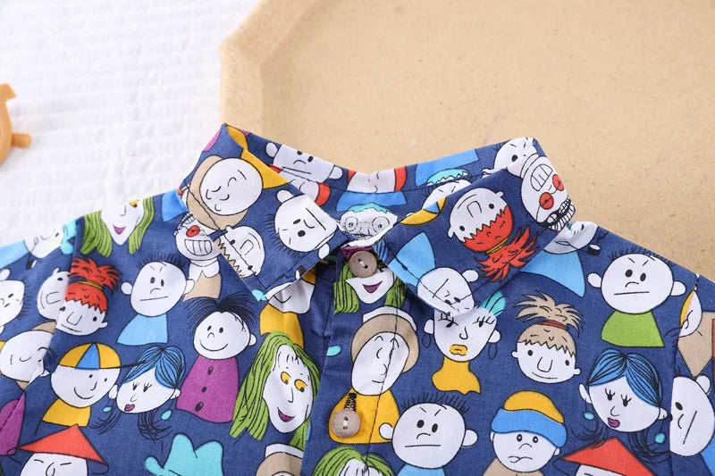 New Summer Baby Clothes Suit Children Boys Shirt Shorts 2Pcs/Sets Toddler Clothing Infant Casual Cartoon Costume Kids Tracksuits