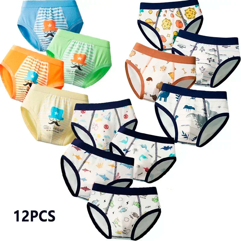 Multipack Cotton Boy Briefs Panties Excavator Pattern Kids Underpants Breathable Cartoon Design Child Hot Shorts Boys Underwear