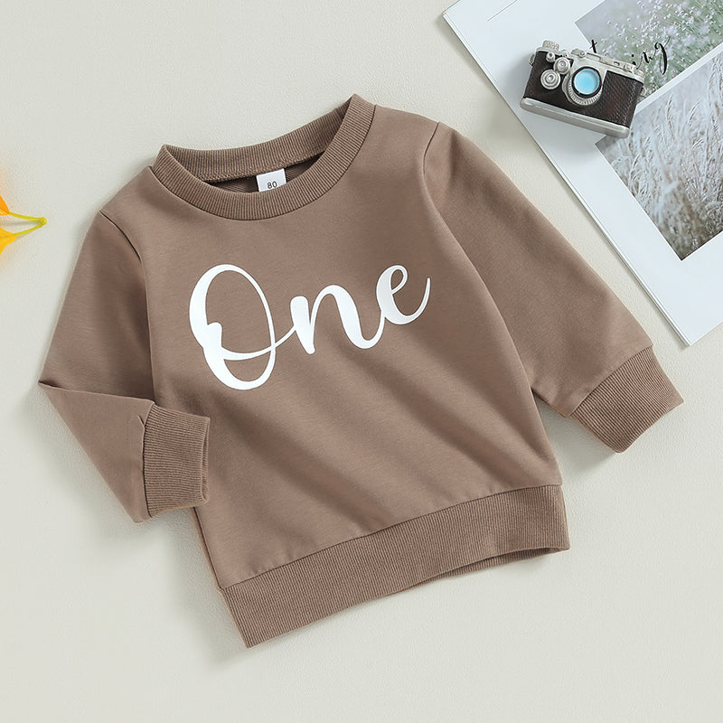 Toddler Boy s Long Sleeve Sweatshirt with Letter Print Cute Pullover for Autumn Birthday Outfit for Baby Boy Trendy Tops for