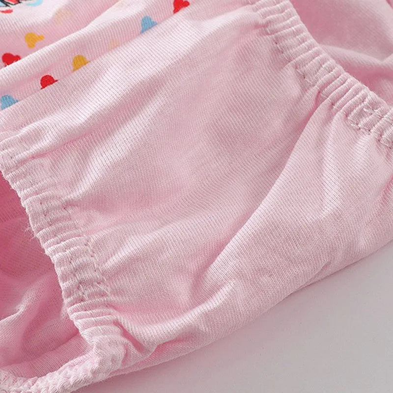 10 Pcs/Lot Girls Cotton Panties Lovely HelloKitty Minnie Mouse Cartoon Children Triangle Underwear Breathable Soft Girls Briefs