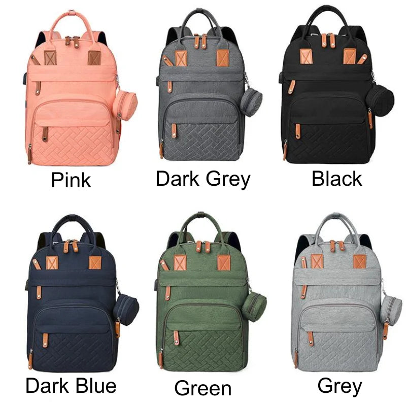 Diaper Bag Backpack Baby Essentials Travel Tote Multifunction Waterproof with Changing Station Pad Stroller Straps Big for Mommy