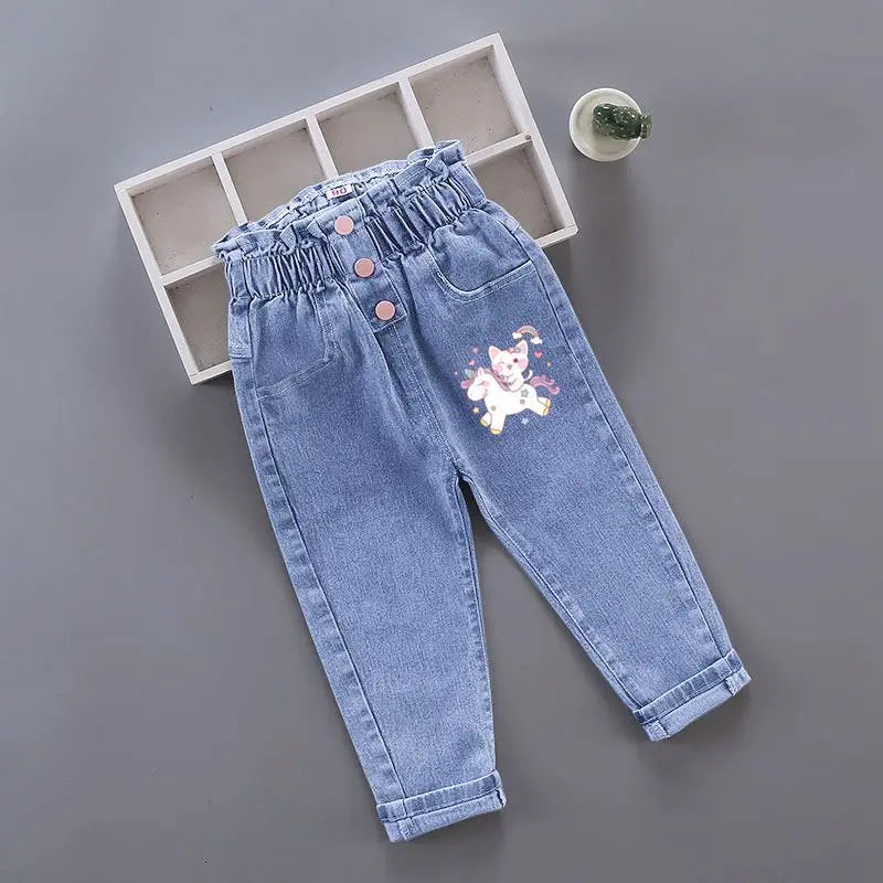Girls Pants Kids Clothes Children Jeans Cowboy  Denim Pants Spring Autumn Fashion Clothing Streetwear Casual Harajuku