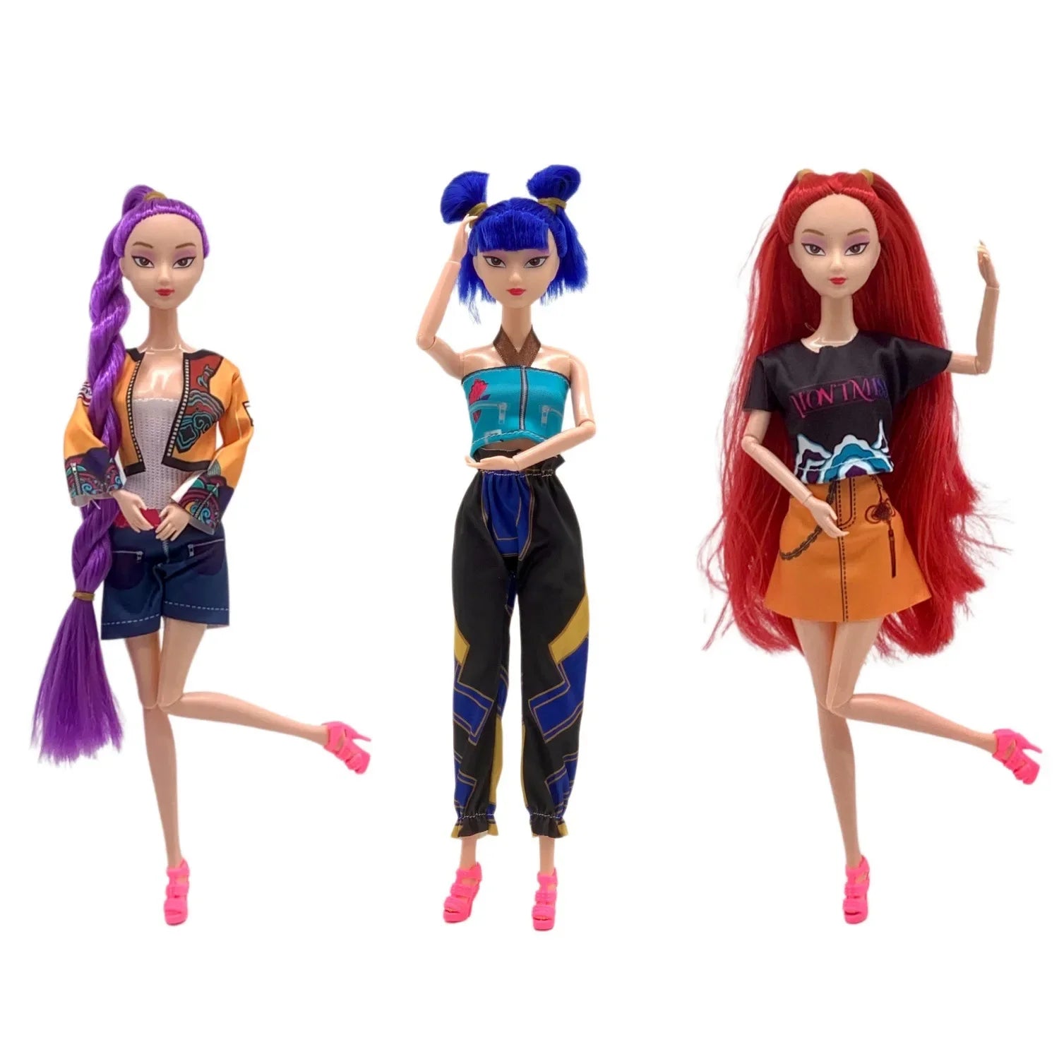 @@HOT Doll Toys Kpop Demon Hunters Action Figure Toy Rumi Mira Zoey Beautiful Princess Baby Girl Dolls Plastic DIY Toy for Girls