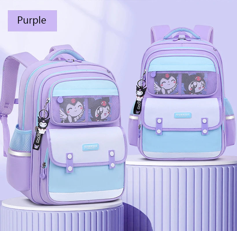 Neuer Kinderrucksack, modisches Design, farblich abgesetzt, leicht, hochwertig, Schulrucksack für Jungen und Mädchen, grün