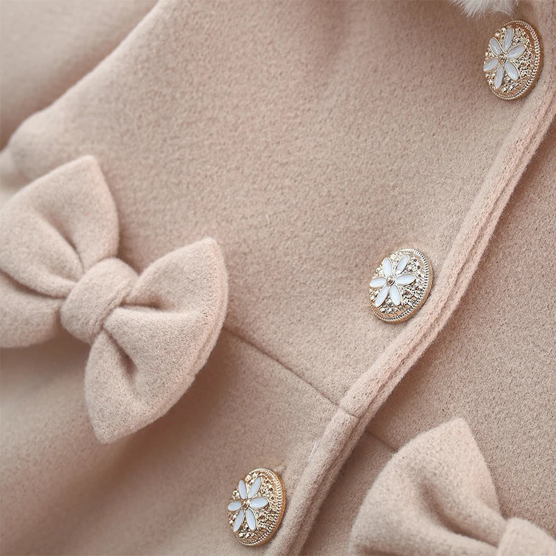 (0-3 Year Old Baby Girl Long Sleeved Coat) New Sweet Bow Korean Style Children'S Clothing For Autumn And Winter