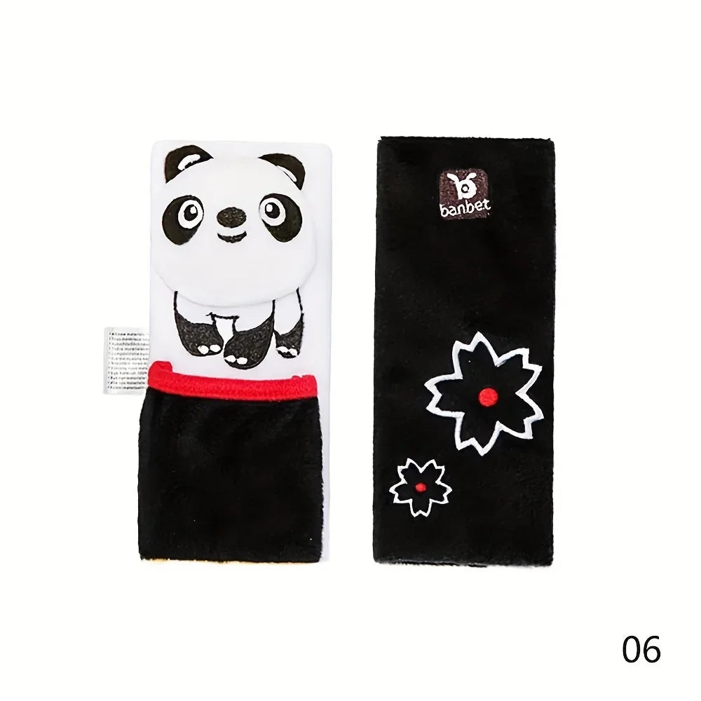 Baby Car Seat Strap Cover Plush Animal Seatbelt Cover Shoulder Pads for Baby Car Seat Belt Pads for Car Seats/Pushchair/Stroller