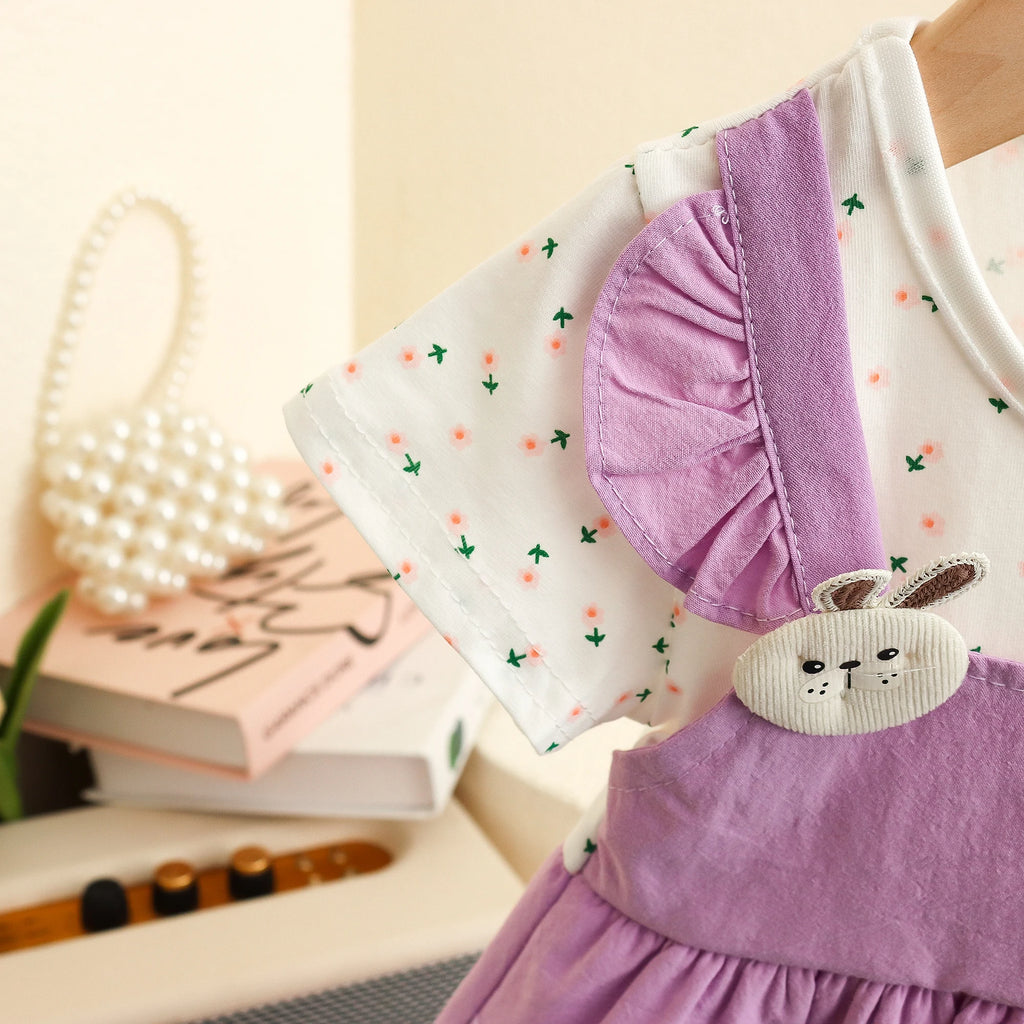 6-24 Months Summer New Baby Girl Dress, Sweet Floral Short Sleeved Children'S Clothing