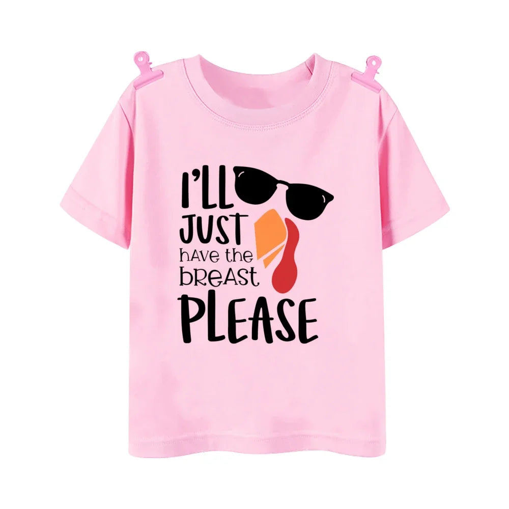 Coolest Turkey in Town Print T Shirt Kid Thanksgiving Clothes Mama's Little Pumpkin Toddler Thanksgiving Tops Cute Halloween Tee