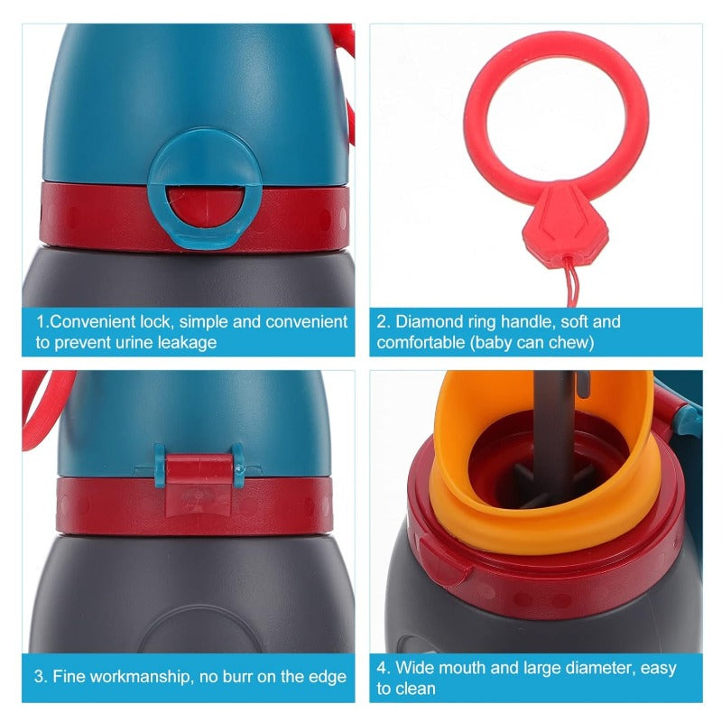 Portable Baby Kids Potty Urinal Hygienic Leak Proof Emergency Toilet for Camping Car Travel and boys girls Potty Pee Training