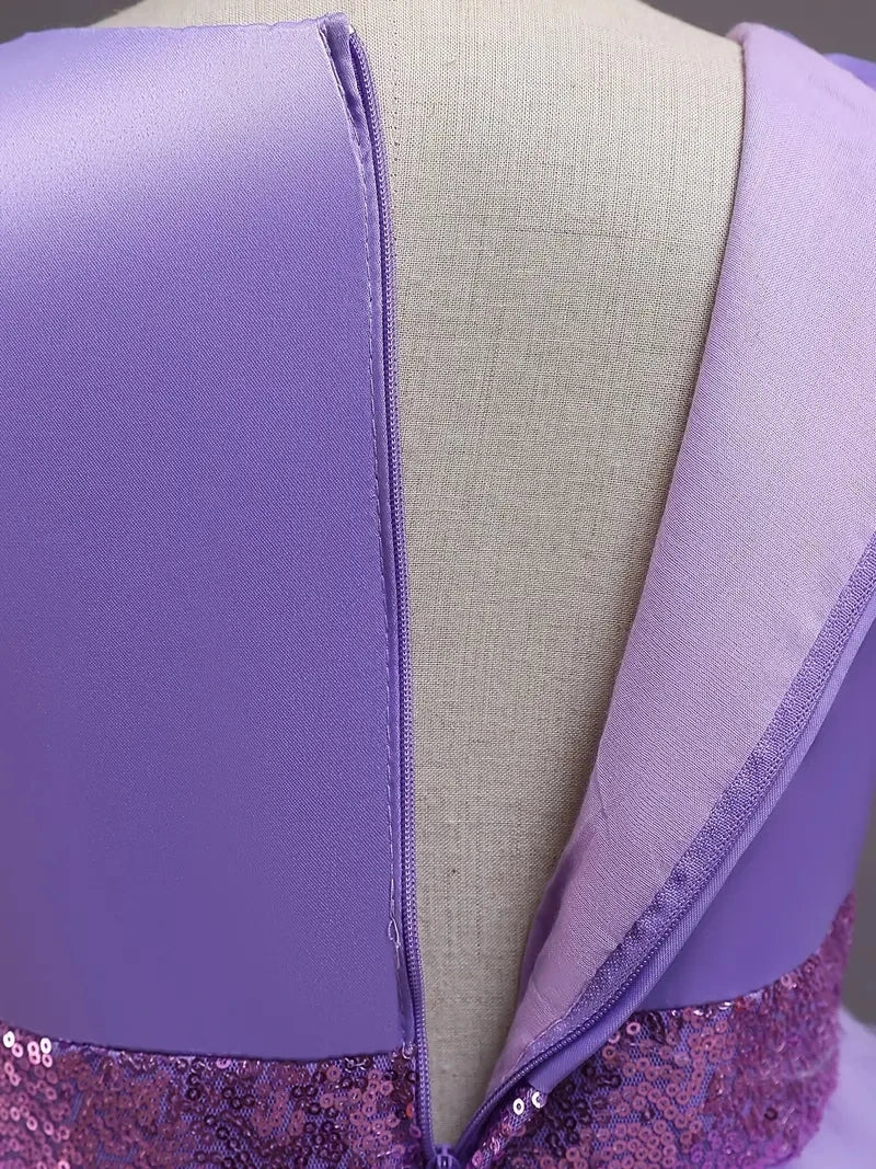 Girls Princess Dress Sleeveless Sequin Mesh Tutu Dress Performance Dress Wedding Flower Girls Dress For Evening Birthday #2038