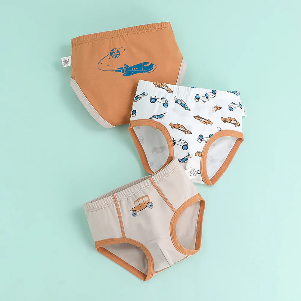 Boys' Briefs Summer Thin Cotton Cartoon Printed Dinosaur Baby Underwear Children's Underwear