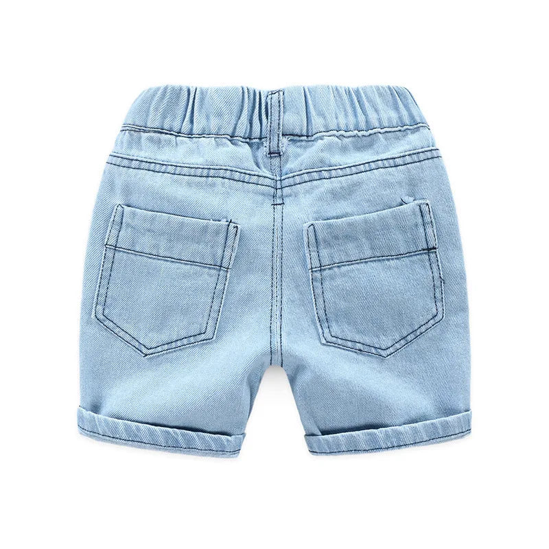 Summer Baby Boys Denim Shorts Fashion Hole Children Jeans South Korea Style Kids Casual Cowboy Shorts Child Beach Pants 2-7Years