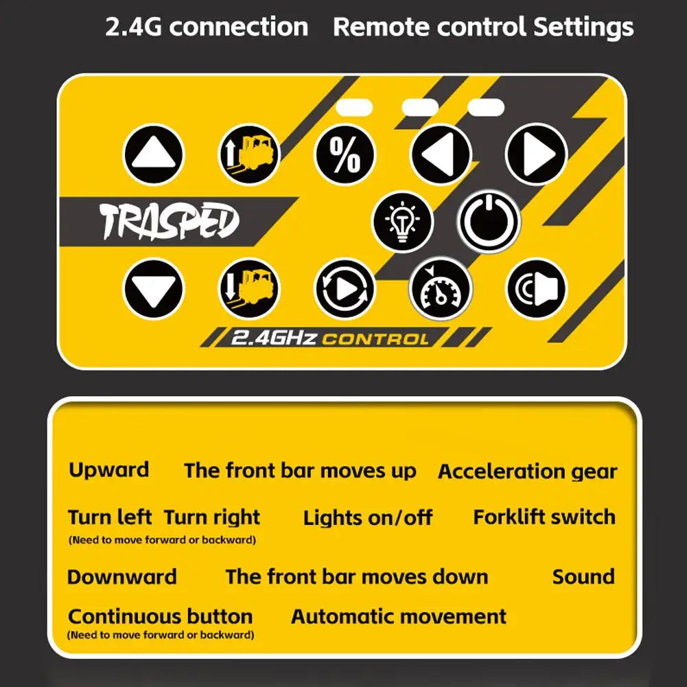 APP Controlled RC Forklift Truck 1:64 Alloy Simulation Engineering Vehicle, Bluetooth Mini Remote Control Car for Kids Adults