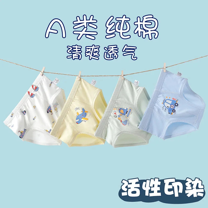 new arrived high quality boys teenager cotton briefs panties kids children underwear 1-16years 4pcs/lot students clothes