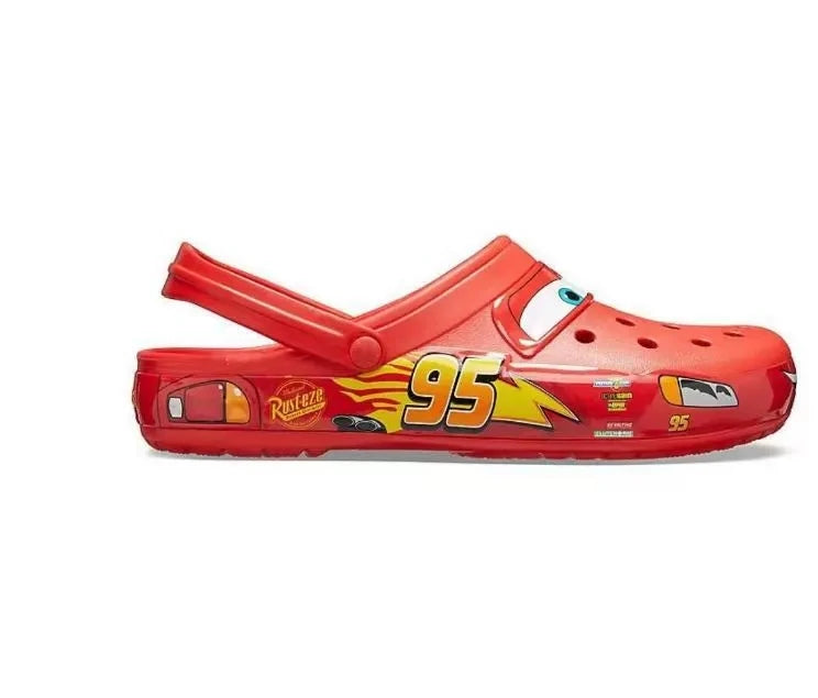 Cars Lightning McQueen Pixar EVA Cartoon Slippers Sandals Outdoor Waterproof Anti Slip Beach Casual Hole Breathable Sandals
