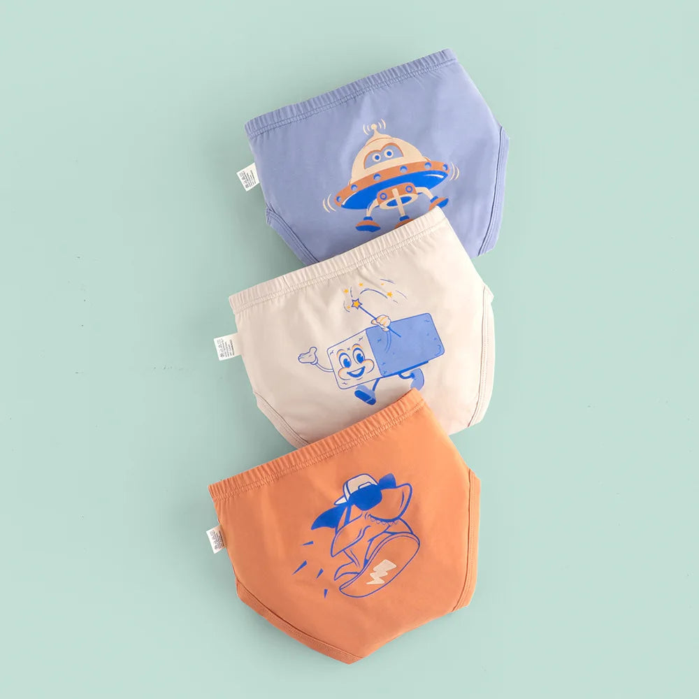 Boys' Briefs Summer Thin Cotton Cartoon Printed Dinosaur Baby Underwear Children's Underwear