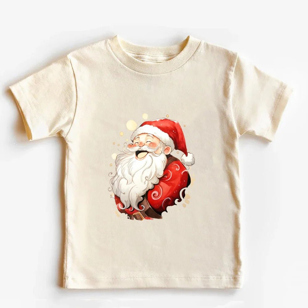 Retro Christmas Coquette Bow Toddler T-Shirt Festive Holiday Kids Short Sleeve Shirt Merry Christmas Outfit Holiday Clothing