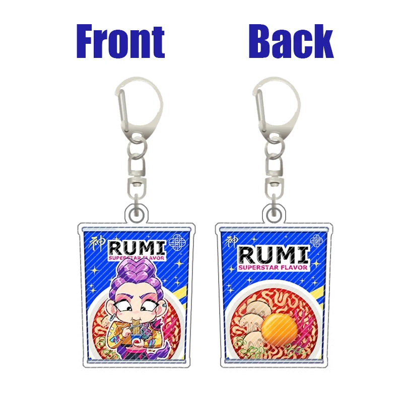 Kpop Huntr-X Acrylic Double-Sided Printing Keychain Demon Hunters Mira Rumi Zoe Acrylic Keychain Backpack Pendant Fans Gift