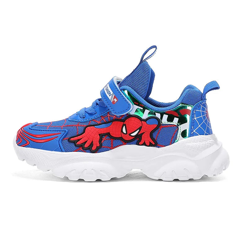 Disney Kids Sneakers Boys Tennis Shoes Comfortable Mesh Shoes Lightweight Outdoor Children's Sports Walking Black Blue Shoes
