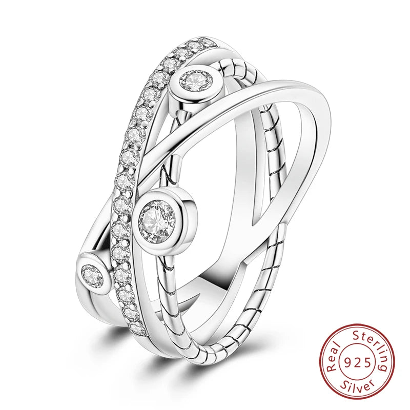 New Rings For Women 100% 925 Sterling Silver Star Moon Colorful Zircon Rings Fine Wedding Engagement Birthday Jewelry Gifts