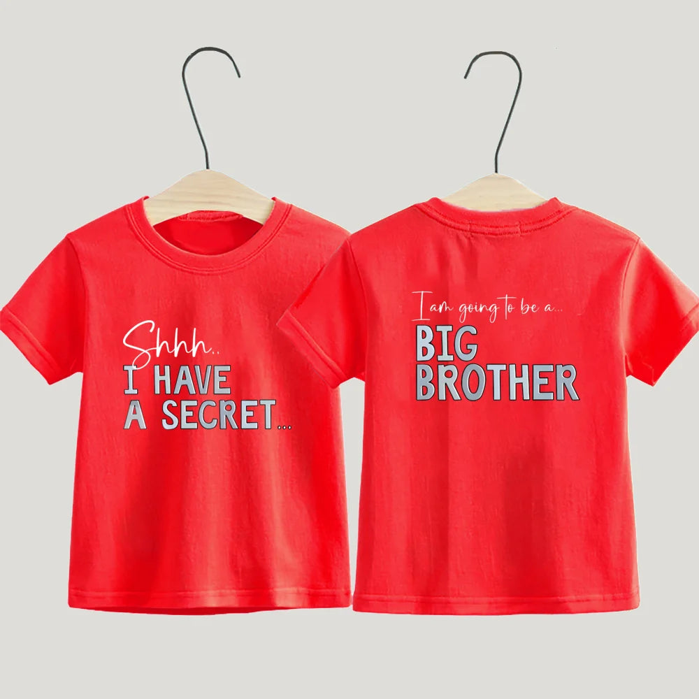 Big Brother T-Shirt I Have A Secret Promoted To Big Brother Pregnancy Announcement Gift Going To Be A Big Brother Kids Tee