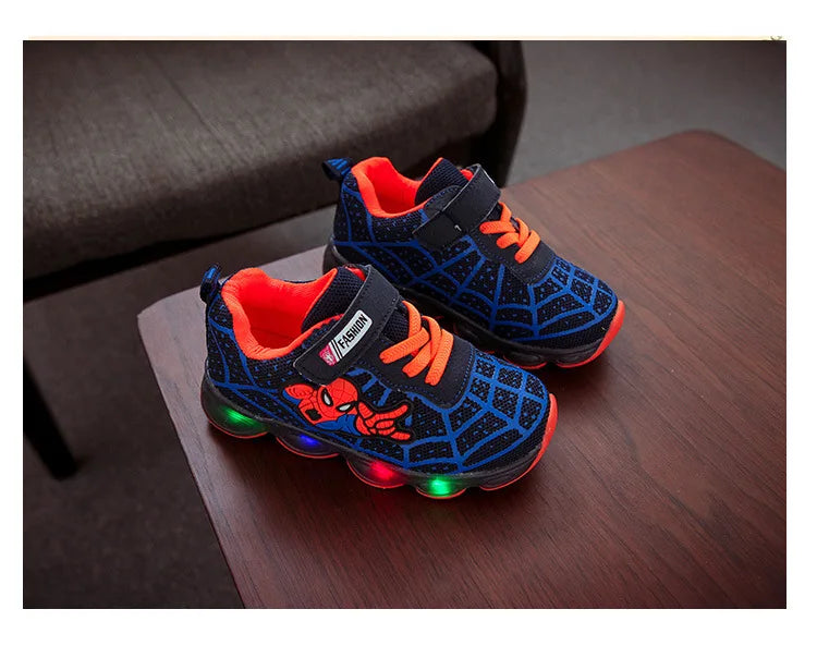Kids LED Lighting Shoes Boy Lighting Shoes Girls Running Shoes Baby Single Sneakers Mesh Size 21-36