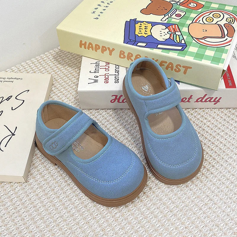 Girls' Leather Shoes 2025 Spring Autumn New Fashion Breathable Princess Shoes Lightweight Comfortable Luxury Child Casual Flats