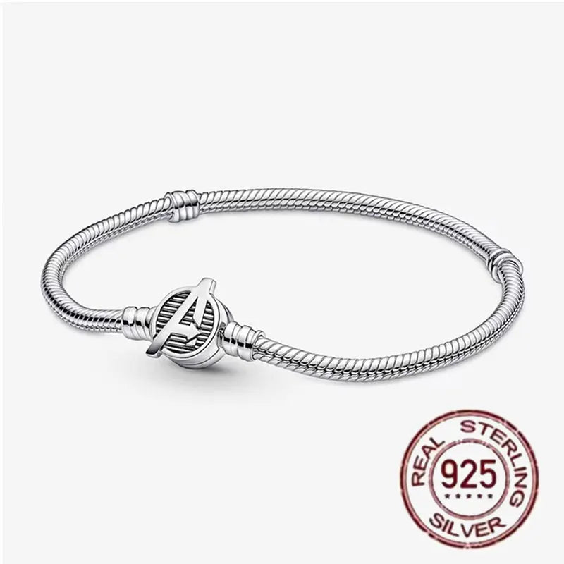 Hot selling S925 sterling silver crown snake bone bracelet, suitable for original DlY bracelet, women's fashion jewelry