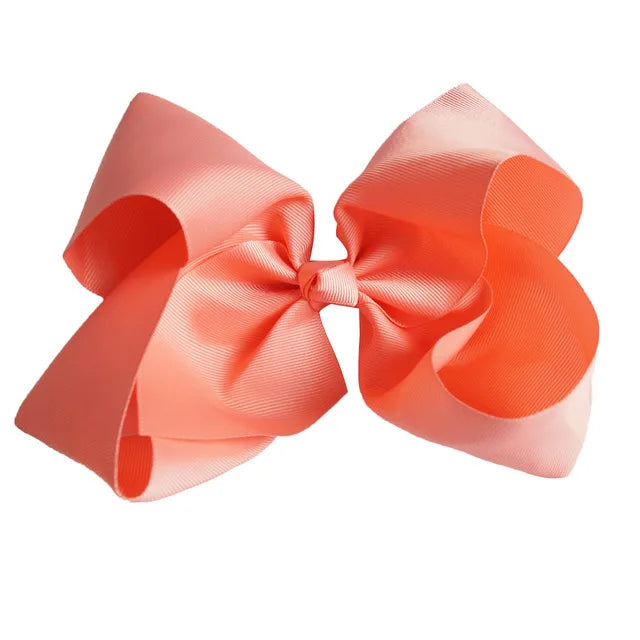60 Colors Boutique 8" Large Solid Grosgrain Ribbon Hair Bow Clips Barrettes for Women Girls Accessories