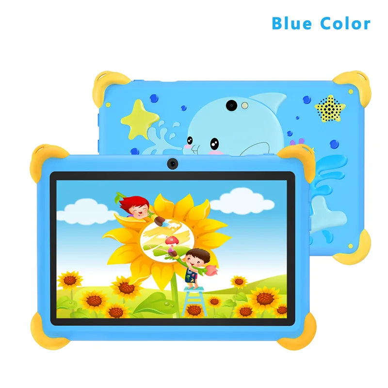 7 Inch 5G Kids' Tablet with Cartoon Pattern Android Learning Education PC with Kids-Proof Case 4000mAh Tablet