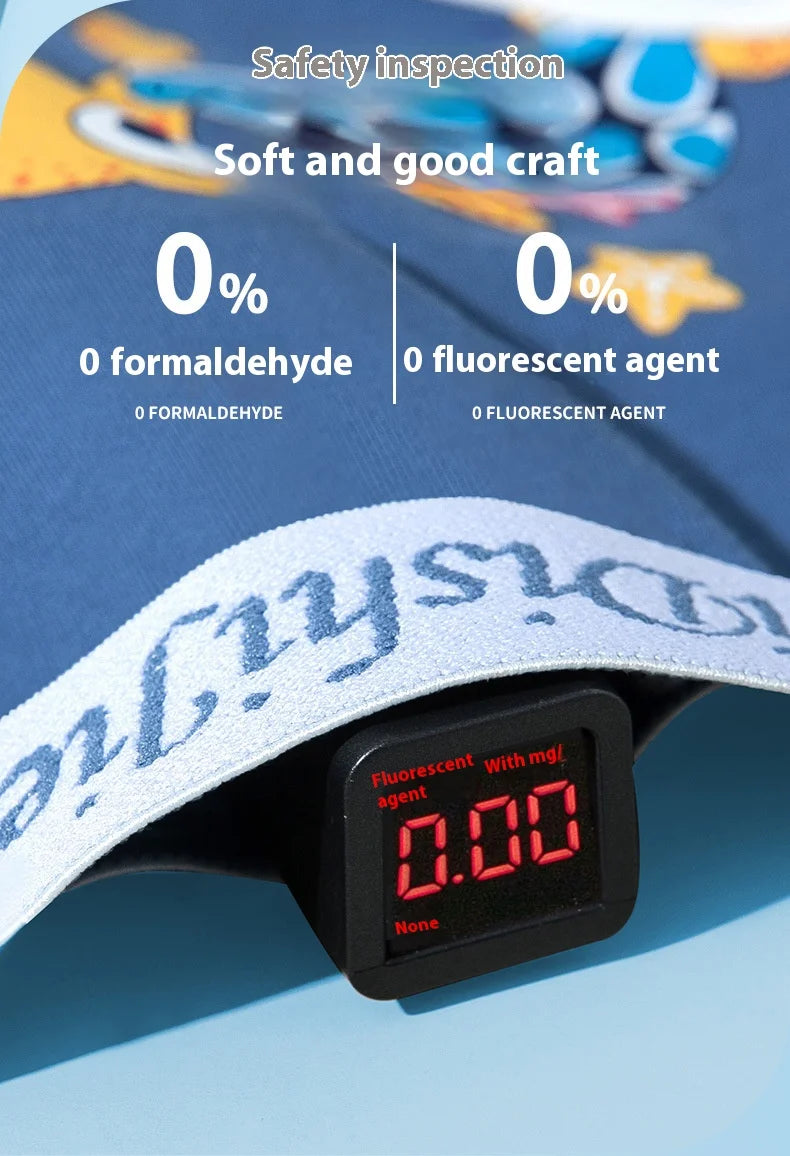 Boys Cotton Boxer Shorts 4PCS Not Pinch the Butt Boy Cotton Thin Section Flat Shorts Baby Underpants Children's Bottoms