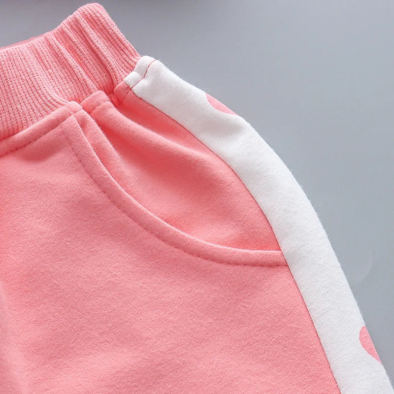 New Spring Autumn Baby Girl Clothes Children Casual T-Shirt Pants 2Pcs/Set Toddler Sports Costume Infant Outfits Kids Tracksuits