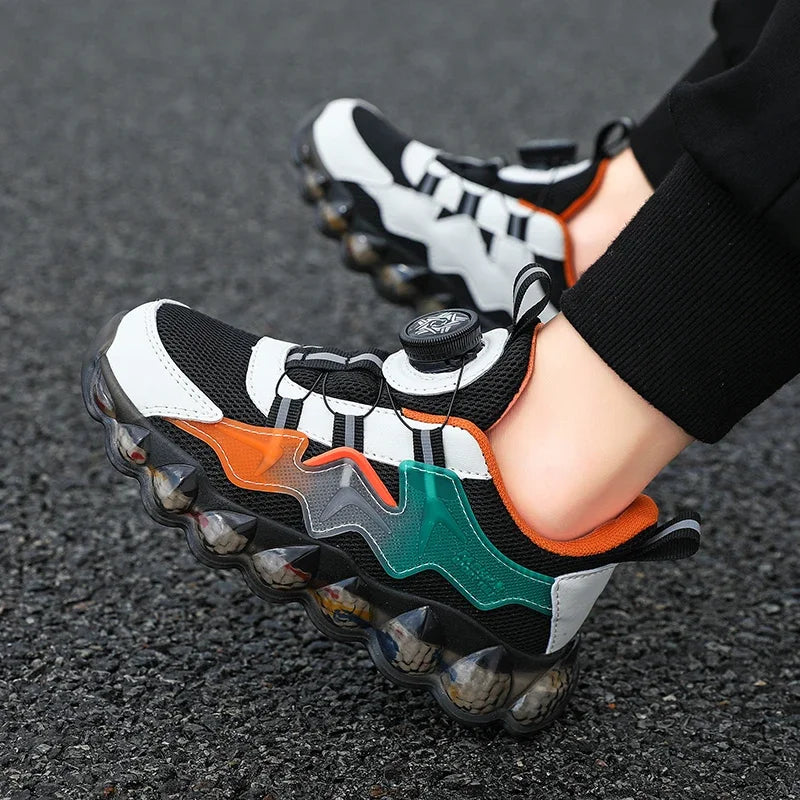 Children's Sport Shoes Boys' Fashion Running Leisure Mesh Comforthable Outdoor Kids Shoes Casual Tennis Light Sneakers Tennis