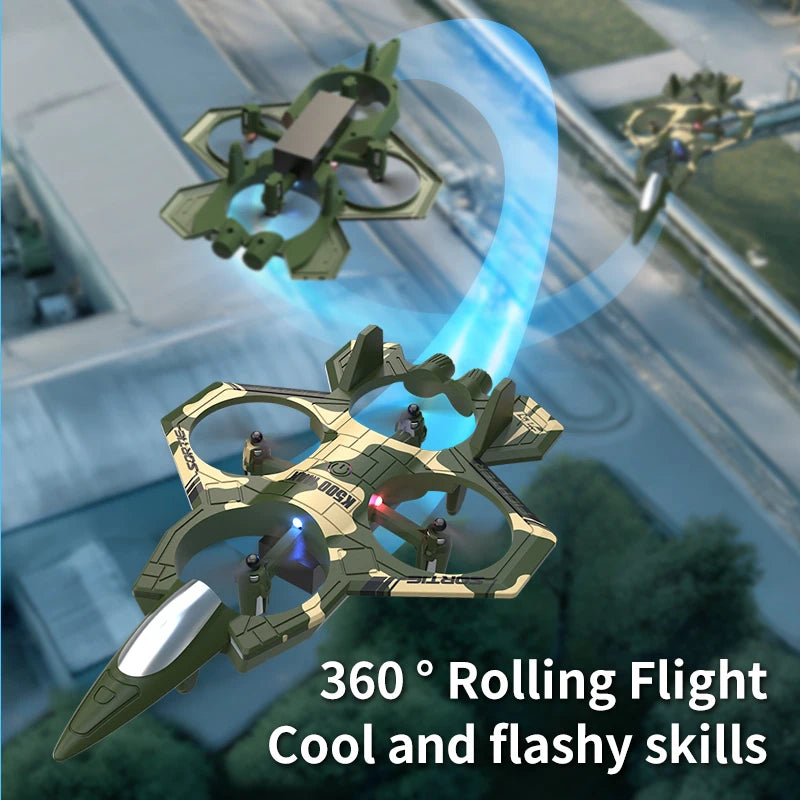 JCMO K500MAX Remote Control Toy Plane One Key Take Off Throw Fly 360° Rolling Flight 2.4Ghz RC Three Speed Adjustment Toy Plane