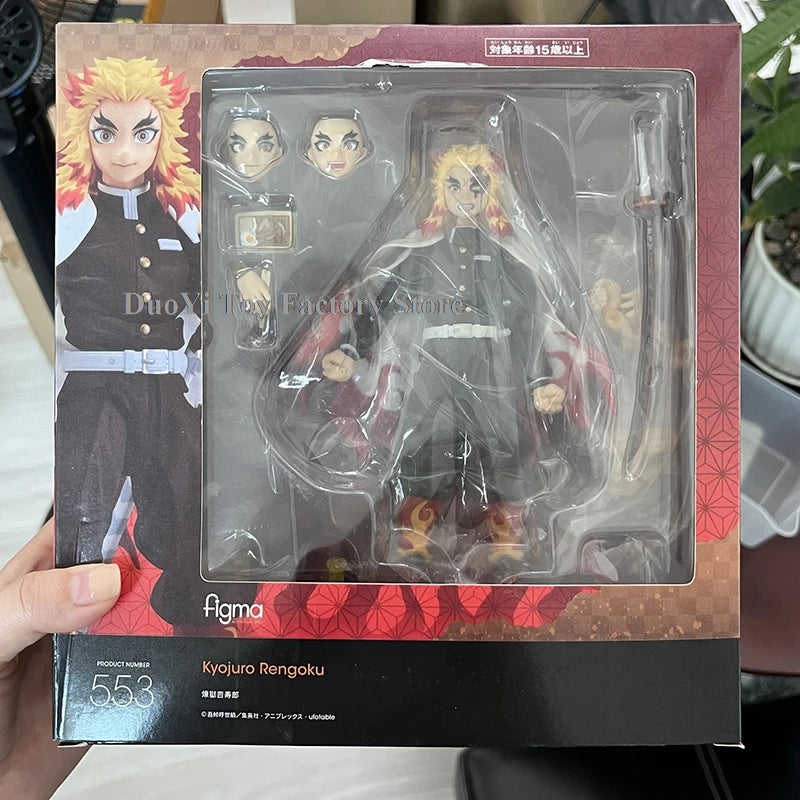 Figma Demon Slayer Figure Kimetsu no Yaiba Rengoku Kyoujurou 553 Tanjirou 498 Kamado Nezuko Kamado 508 Agatsuma Zenitsu 522 Toys