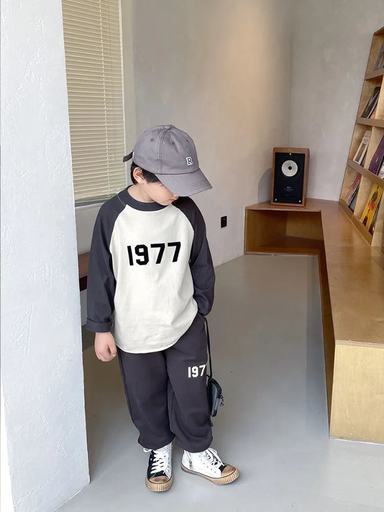 Casual Raglan Sleeve Top Korean Style Kids Boy Clothes Boys Tshirt Clothing 7 8 Years Boys' T-shirt Children's 12 Long Tee 2025
