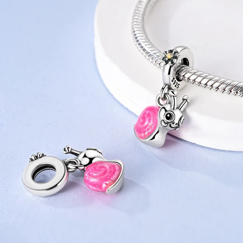 925 Sterling Silver Charms Firefly Cat Dog Coconut Charms Beads Pendant Fit Original Pendant Bracelet DIY Fine Jewelry For Women