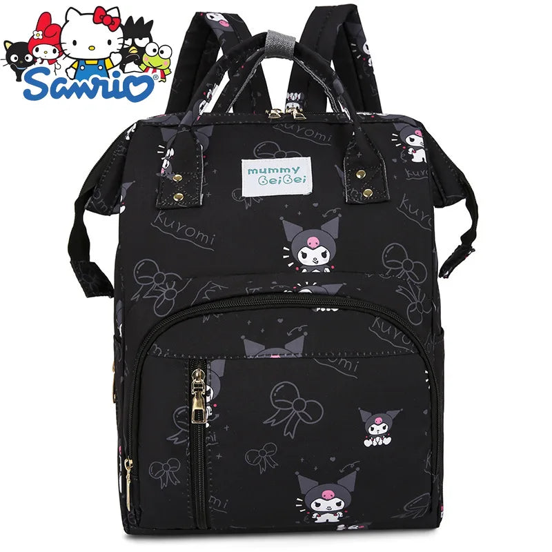 Kuromi New Diaper Bag Backpack Cartoon Cute Baby Diaper Bag Backpack Multifunctional Fashion Lightweight Baby Bag Large Capacity