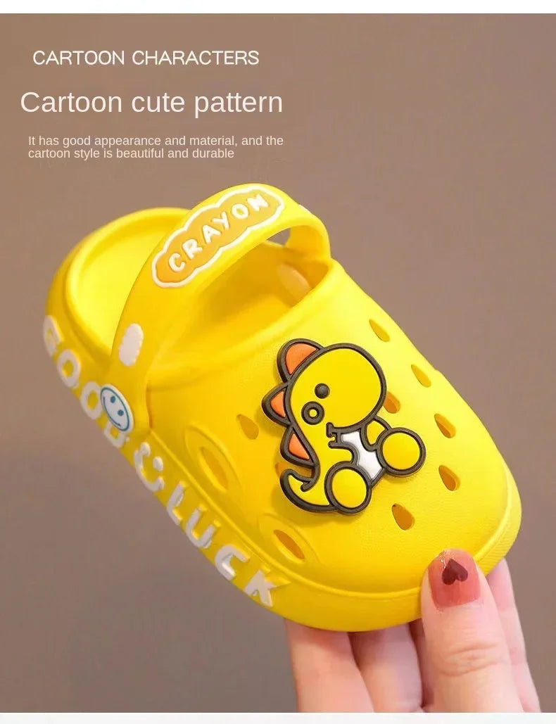Cute New Animal Baby Boys Slippers Summer Kids Cartoon Sandals Toddler Beach Shoes Girls Cute Slides Children Slippers